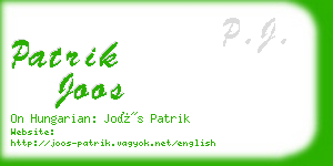 patrik joos business card